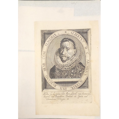 572 - Antique and later engravings and prints arranged in a folder, some Old Masters including La Processi... 