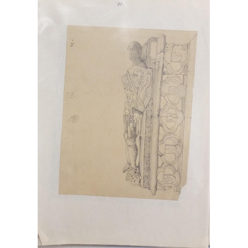 574 - Antique and later engravings, prints and drawings arranged in a folder, some Old Masters including t... 