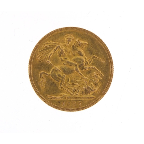 289 - Queen Victoria 1887 gold sovereign
