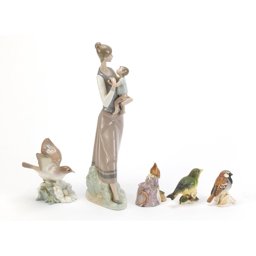 915 - Collectable figures and animals including large Lladro group of a mother and child, Beswick Beatrix ... 