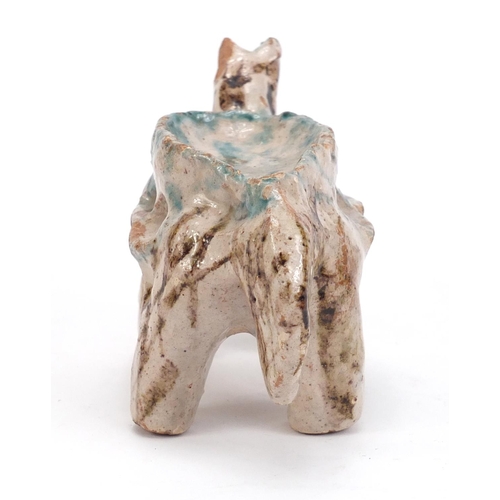 1123 - Turkish Canakkale pottery animal, 13.5cm in length