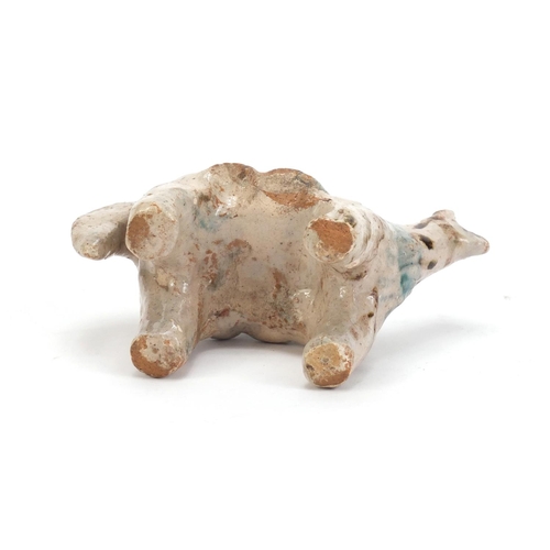 1123 - Turkish Canakkale pottery animal, 13.5cm in length