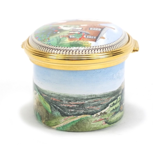 936 - Halcyon Days enamel musical box commemorating 150th anniversary of the birth of Edward William Elgar... 