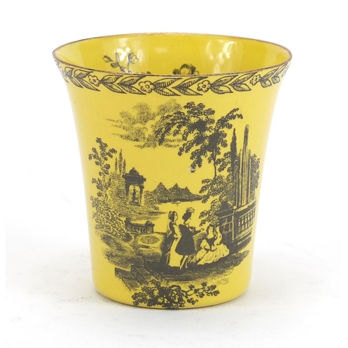 940 - Halcyon Days enamel beaker with box, 6cm high