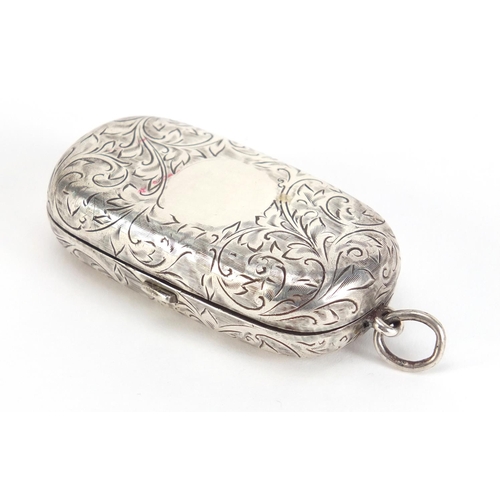 802 - Edward VII silver double sovereign case by Aaron Lufkin Dennison, Birmingham 1913, 6cm in length, 39... 