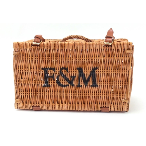 1357 - Fortnum & Mason wicker basket, 41cm wide