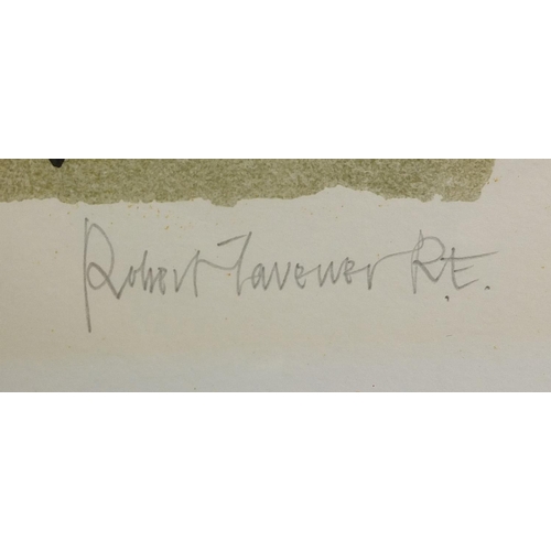 70 - Robert Tavener - Towner Gallery, Eastbourne, pencil signed lithograph, mounted, framed and glazed, 6... 