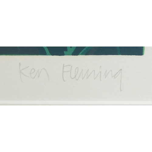 658 - Ken Fleming - Palm House, Summer, Kew Gardens, artist's proof pencil signed screen print in colour, ... 