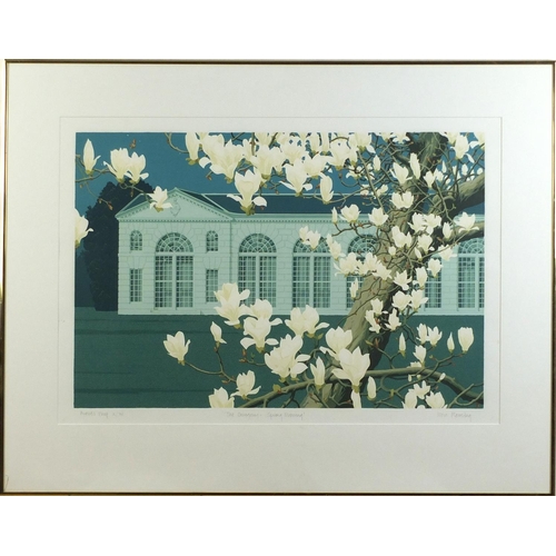 660 - Ken Fleming - The Orangery, Spring Evening, Kew Gardens, artist's proof pencil signed screen print i... 