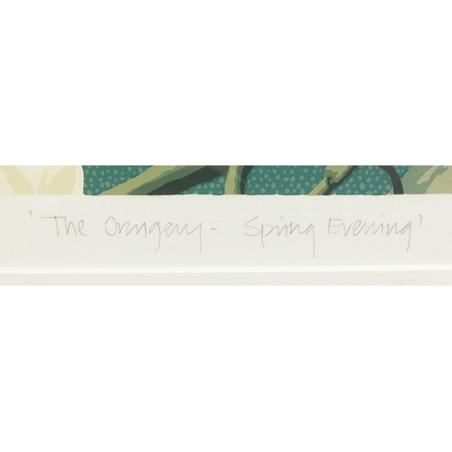 660 - Ken Fleming - The Orangery, Spring Evening, Kew Gardens, artist's proof pencil signed screen print i... 