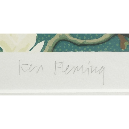 660 - Ken Fleming - The Orangery, Spring Evening, Kew Gardens, artist's proof pencil signed screen print i... 