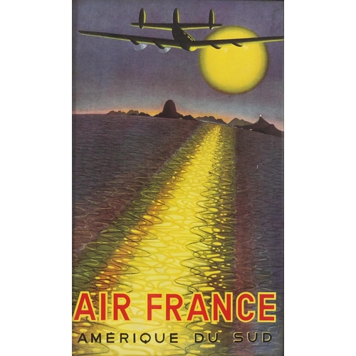 1425 - Seven Air France miniature posters including Orient Extreme, Paris to London, Europe Air France, eac... 