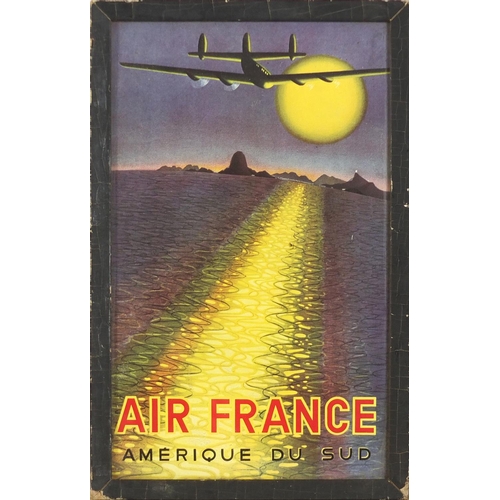 1425 - Seven Air France miniature posters including Orient Extreme, Paris to London, Europe Air France, eac... 