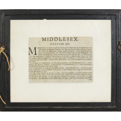 618 - Three antique hand coloured maps of Middlesex including one from an actual survey made in the years ... 