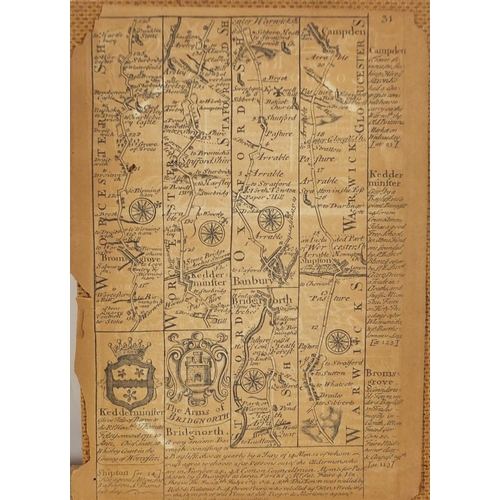 870 - Five antique maps including a Road Plan of London to Norwich by John Ogilvy, Plan of London engraved... 