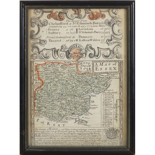 870 - Five antique maps including a Road Plan of London to Norwich by John Ogilvy, Plan of London engraved... 