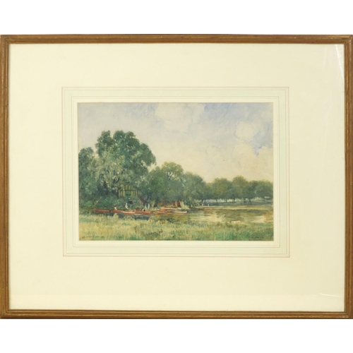 621 - P A May 1925 - Regents Park London, watercolour, mounted, framed and glazed, 34.5cm x 24.5cm