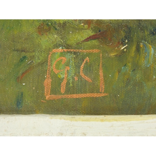 153 - Children in a field, Dutch school oil on board, framed, 100cm x 74cm