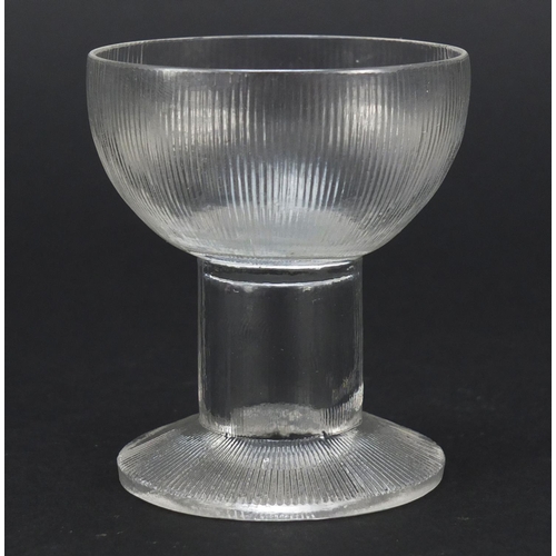 167 - René Lalique Wingen cocktail glass, etched and moulded R Lalique to the base, 7.5cm high