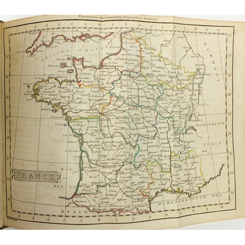 613 - Seven antiquarian hardback books, six with pull out maps/plates comprising Guy's Geographia Antiqua:... 