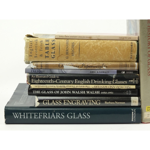 561 - Collection of glass related books, mostly hardback including 20th Century British Glass by Charles R... 