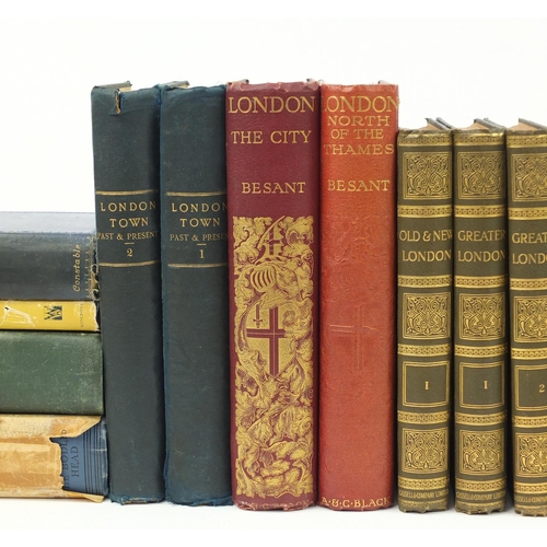 1566 - London related hardback books including London Town Past and Present, volumes 1 and 2 and London Nor... 