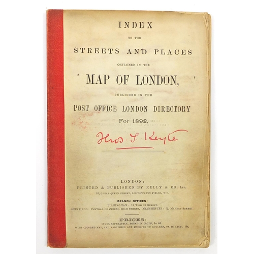 615 - Four antique folding maps comprising WH Smith & Sons Railway Map of London and Environs, Post Office... 