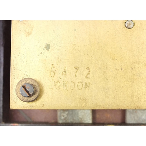 1029 - Mahogany wall clock with fusée movement by MRC Gillett Bland & Co of Croydon, impressed 6472 London ... 