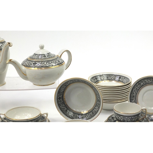 1380 - Woods & Sons Saracen dinner and teaware including teapot, coffee pot and lidded tureens, the largest... 