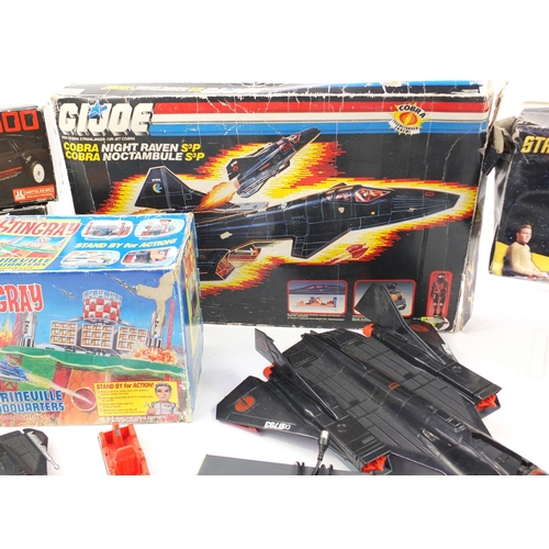 1384 - Vintage and later toys, some with boxes including Matchbox Stingray, GI Joe Cobra Night Raven and St... 