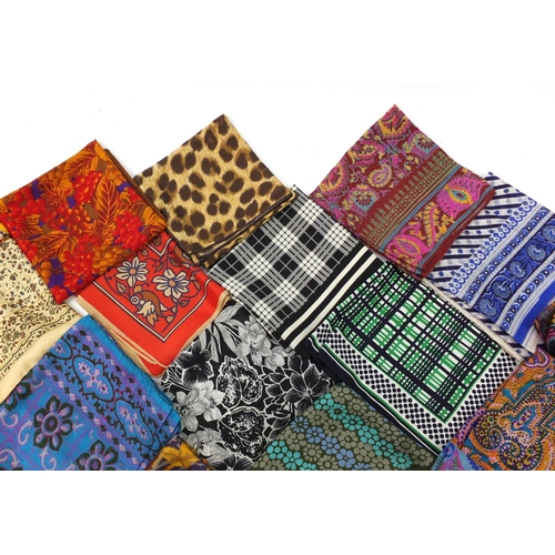 1378 - Vintage silk scarves including Indian examples