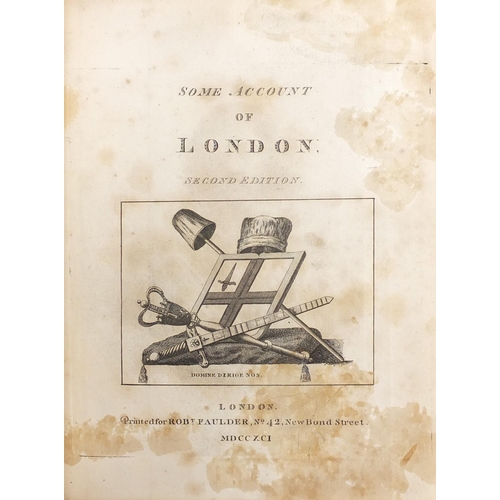 609 - Pennants London, Some Account of London, Second Edition, 18th century leather bound hardback book, p... 