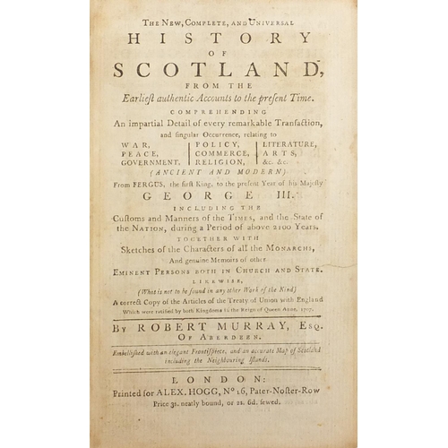 650 - The New Complete and Universal History of Scotland from Earliest Authentic Accounts to the Present T... 