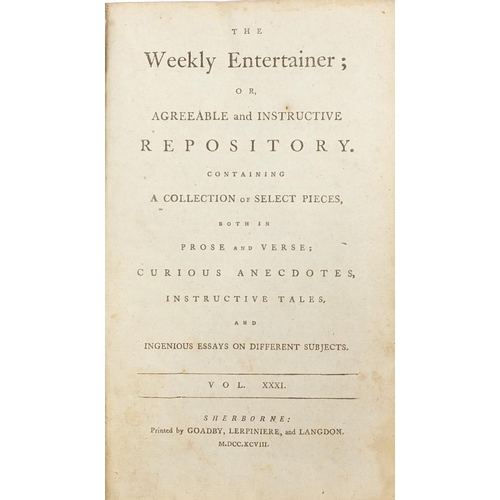 656 - Nine antiquarian hardback books including Paterson's Roads, The Englishman's Country, Half Hours wit... 