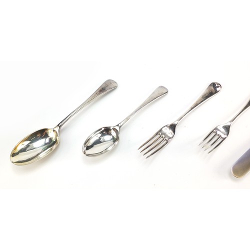 466 - Walker & Hall six place canteen of silver plated cutlery, the canteen 37.5cm wide