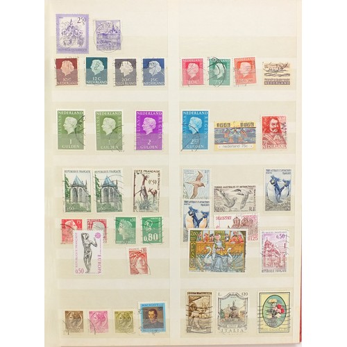 1329 - Collection of world stamps arranged in five albums