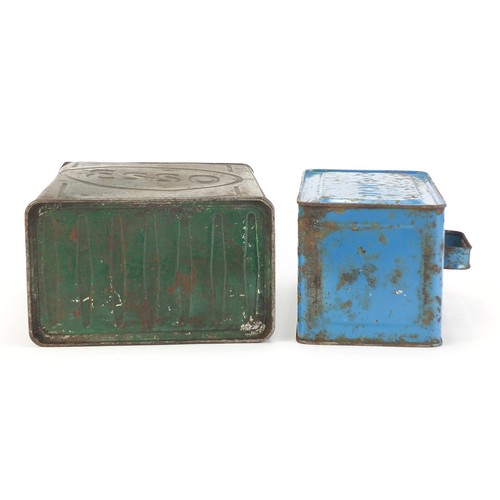 1005 - Two vintage Esso oil cans, the largest 32cm high