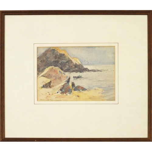 995 - John Gutteridge Sykes - Runswich Bay, Yorkshire, 19th century watercolour inscribed verso, mounted, ... 