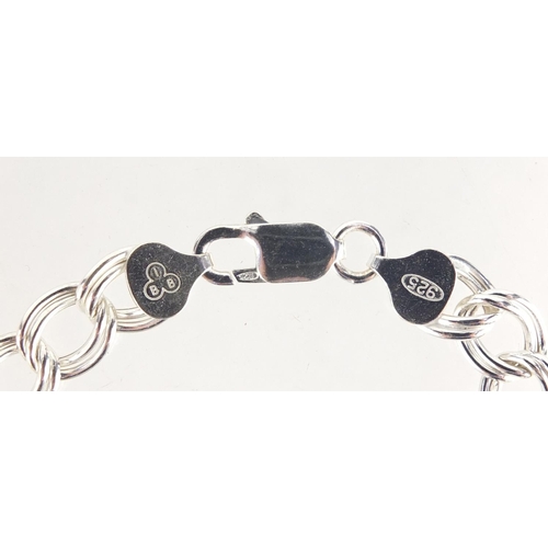 1148 - Silver multi link bracelet, 19cm in length, 7.5g