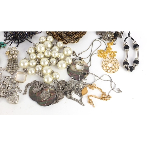 1353 - Costume jewellery including necklaces, bracelets and earrings