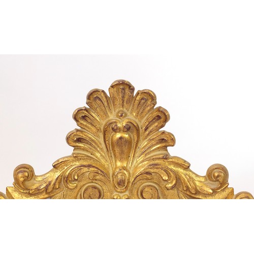 1600 - 19th century design ornate gilt framed mirror, 125.5cm  high x 67.5cm wide