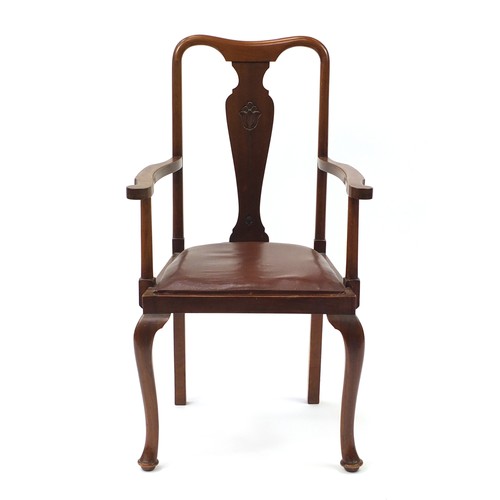 1631 - Queen Anne style mahagony armchair