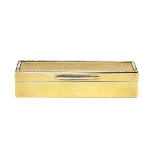 275 - Victorian silver gilt box with hinged lid, retailed by Asprey, London 1912, 10cm wide, 84.3g