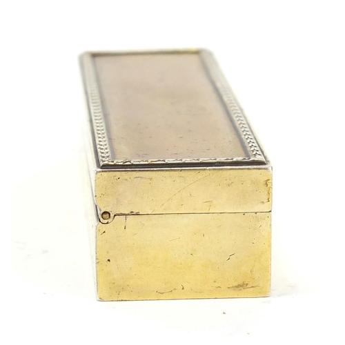 275 - Victorian silver gilt box with hinged lid, retailed by Asprey, London 1912, 10cm wide, 84.3g