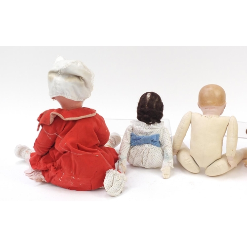 1139 - Five bisque headed dolls including Kopplesdorf and Kammer & Reinhardt