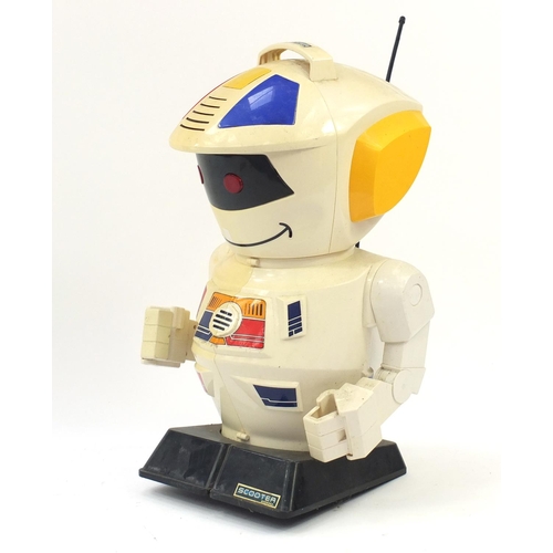 1527 - Large retro scooter 2000 remote control robot, 66cm high