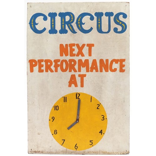 1135 - Vintage Circus Next Performance clock advertising board