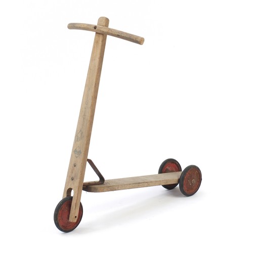1566 - Vintage child's Vero ABC baby scooter, 58cm high