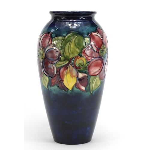 3 - Large Moorcroft pottery vase hand painted with anemone, 31.5cm high