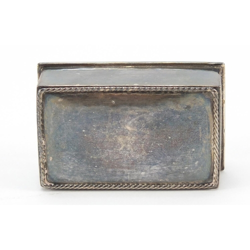 158 - Rectangular silver box and cover, by Greenwood & Watts, London 1933, 6.5cm wide, 92.7g